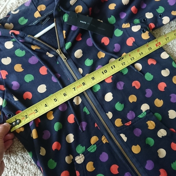 Marc by Marc Jacobs Normandy navy blue & multi color jacket with hoodie size XS - Picture 5 of 13